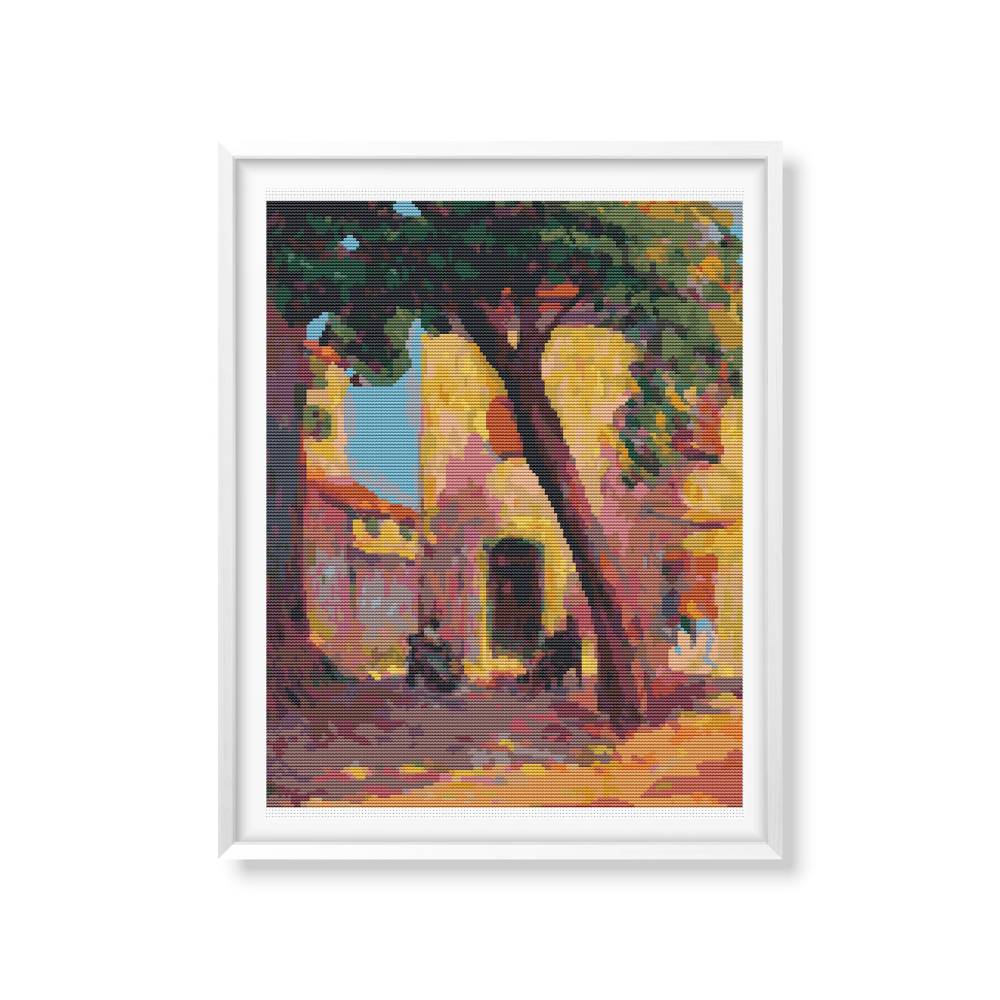 Landscape from Saint Tropez Counted Cross Stitch Pattern Nicolae Darascu