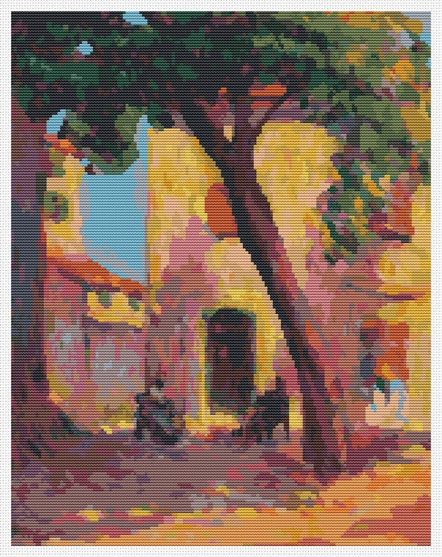 Landscape from Saint Tropez Counted Cross Stitch Pattern Nicolae Darascu