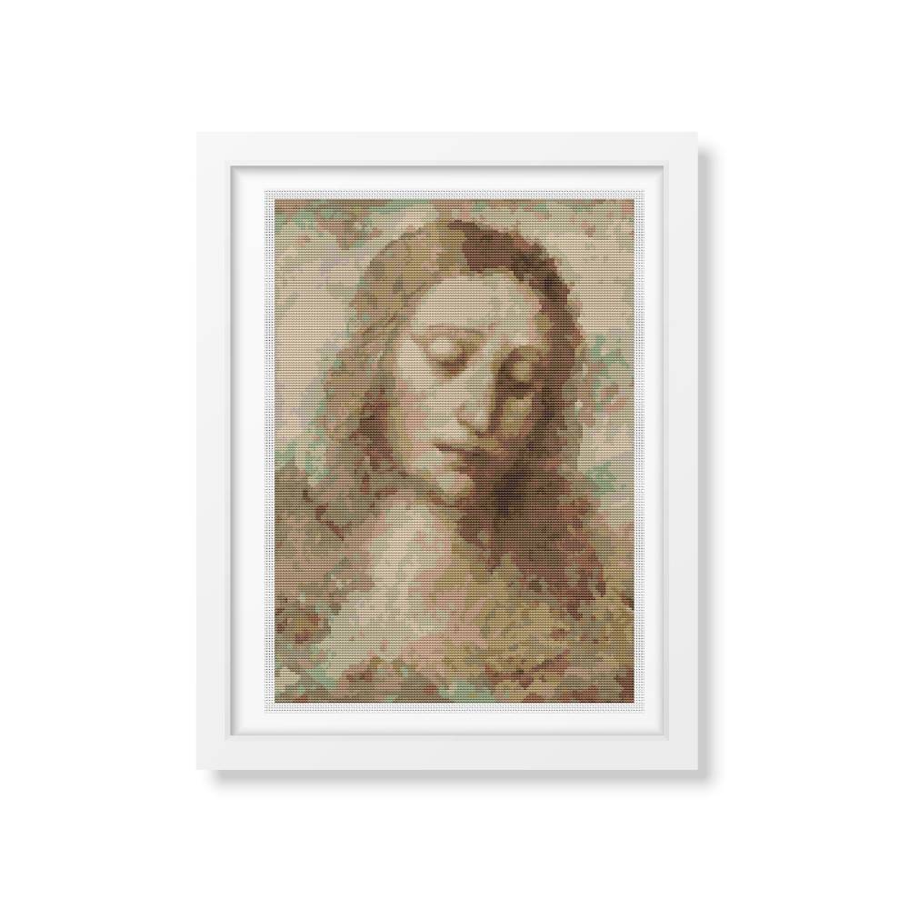 Head of Christ Counted Cross Stitch Kit Leonardo da Vinci