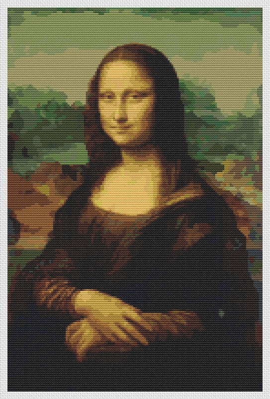 Mona Lisa Counted Cross Stitch Pattern Leonardo da Vinci