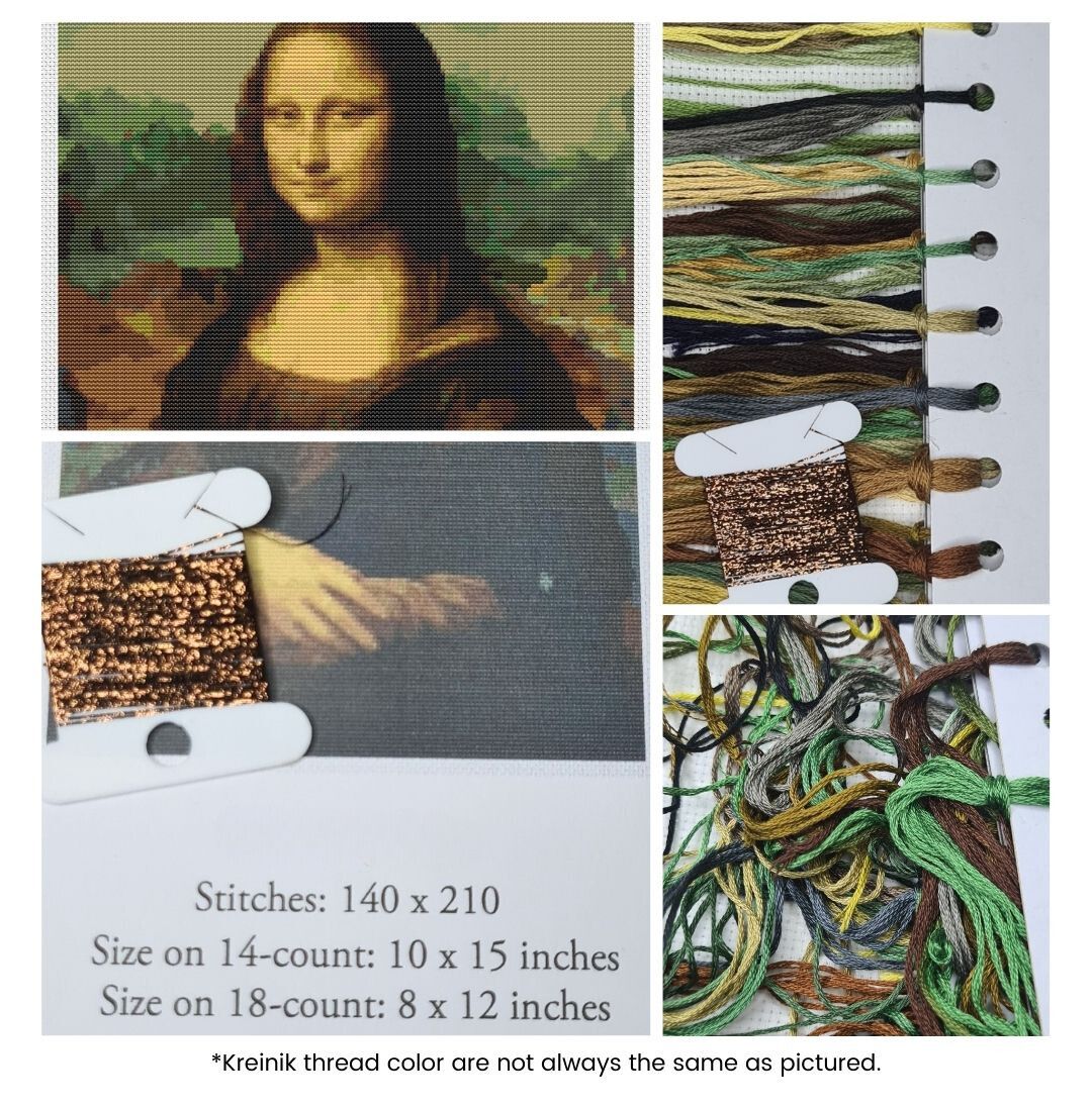–　Stitch　Stitch　Cross　of　The　Mona　Cross　Kit　Lisa　Counted　Art