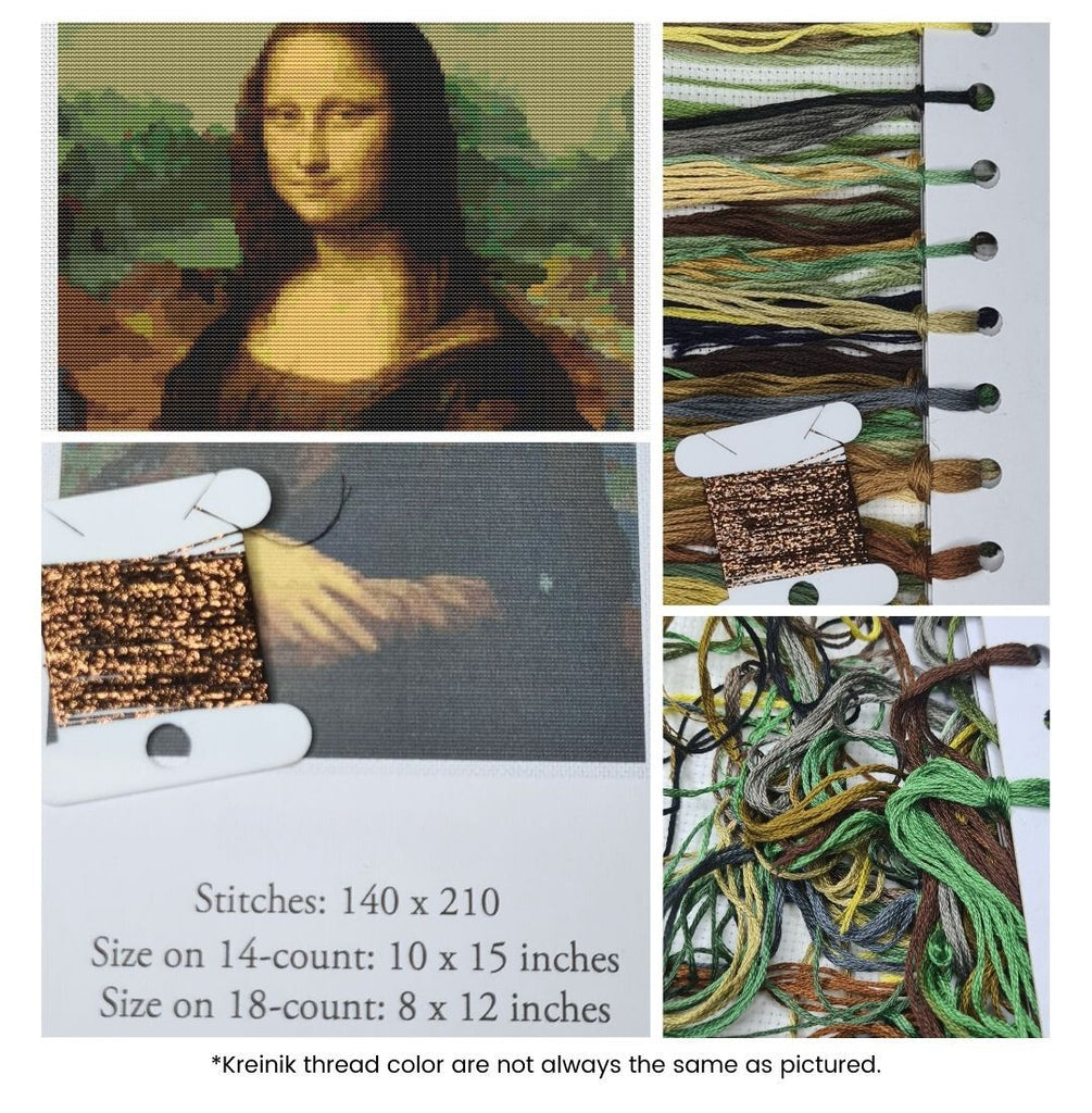 Mona Lisa Counted Cross Stitch Kit Leonardo da Vinci