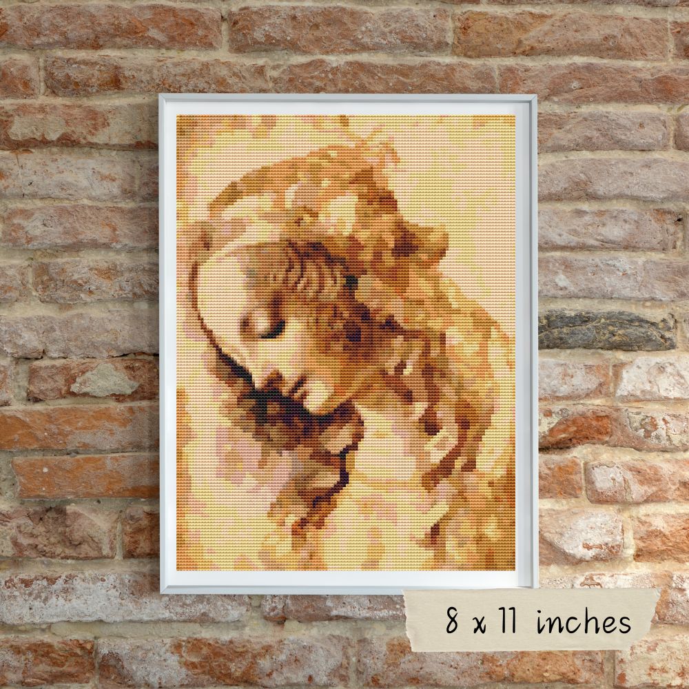 A Woman's Head Counted Cross Stitch Kit Leonardo da Vinci