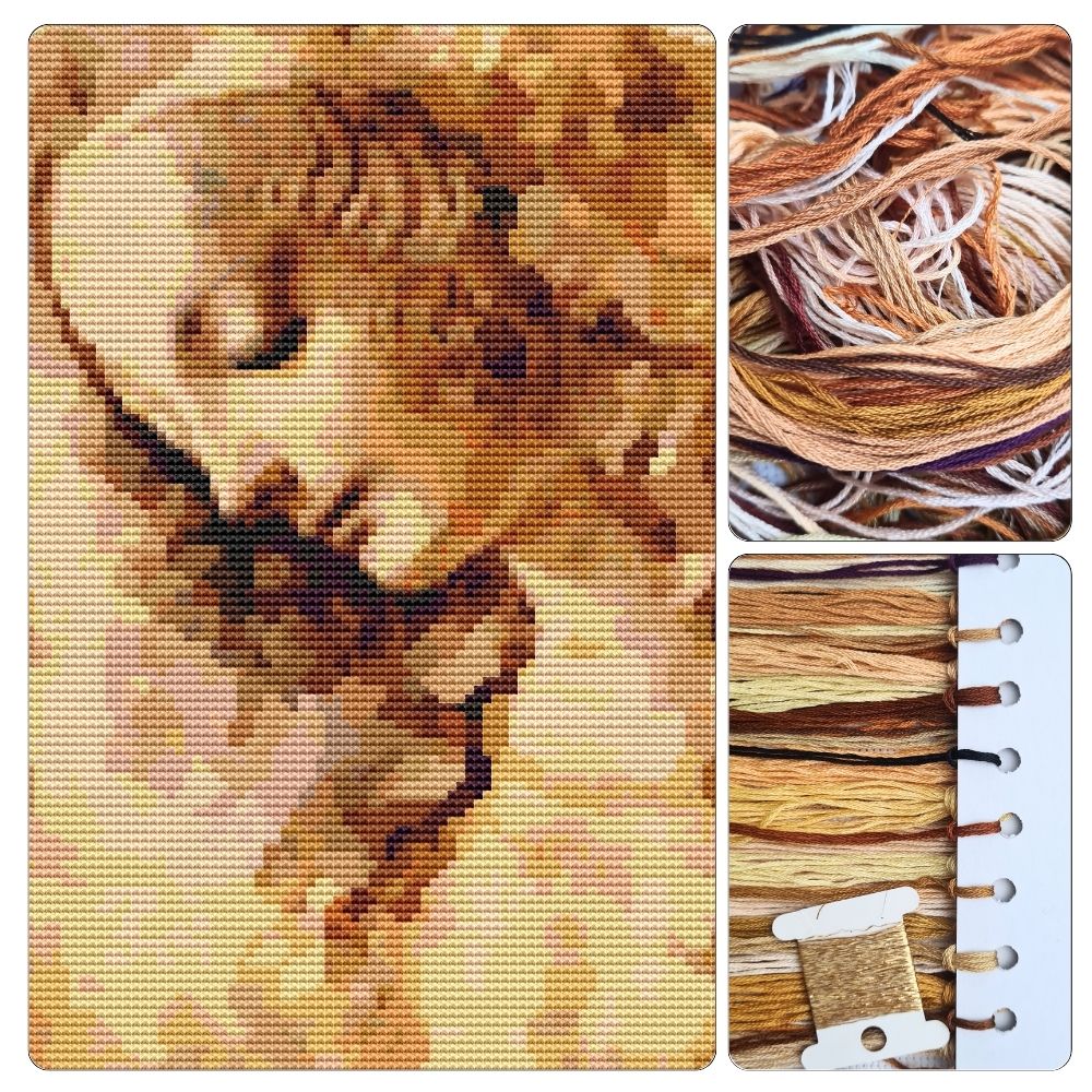 A Woman's Head Counted Cross Stitch Kit Leonardo da Vinci