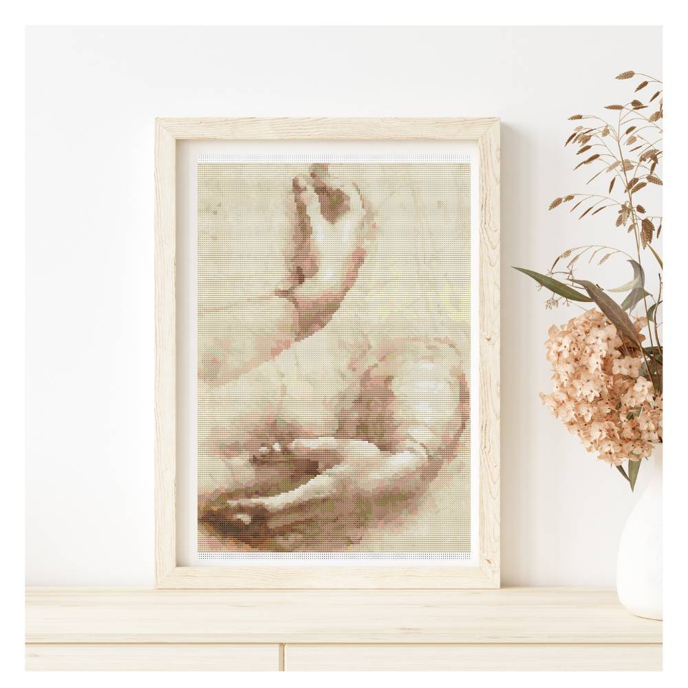 Study of Hands Counted Cross Stitch Pattern Leonardo da Vinci