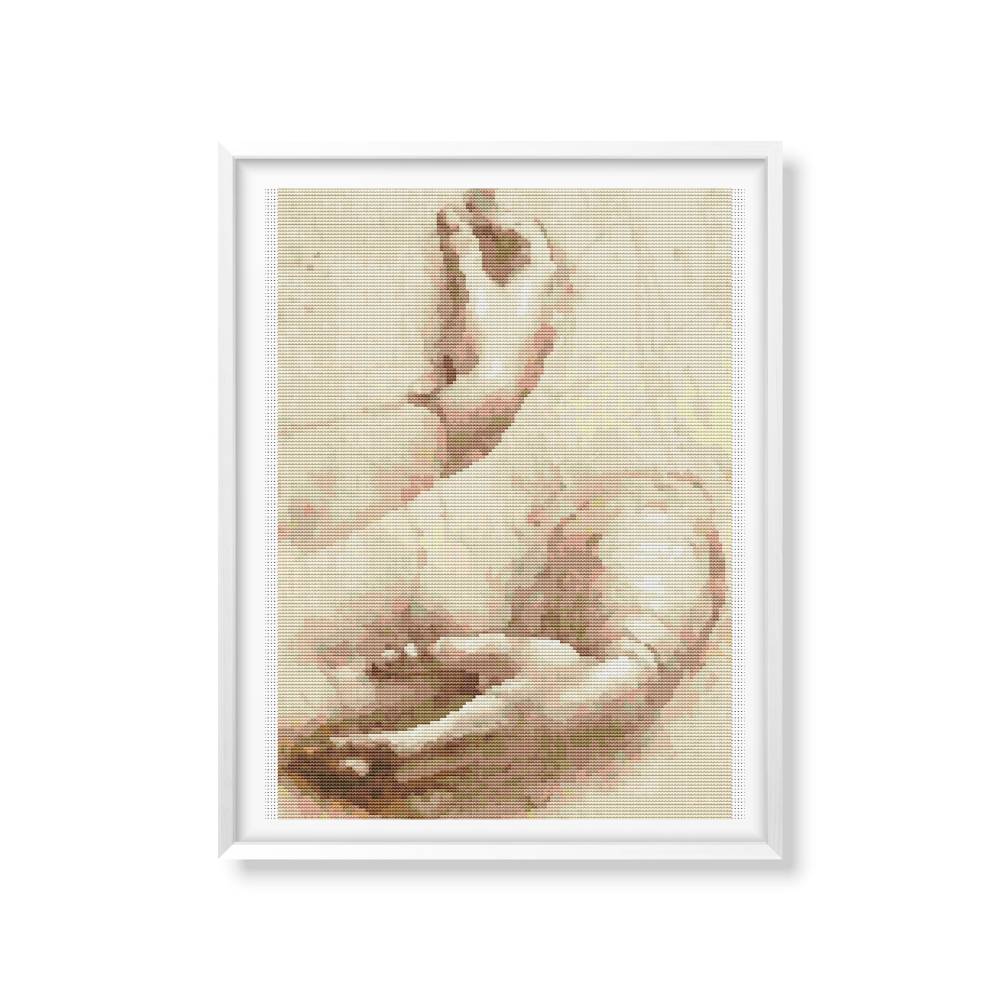 Study of Hands Counted Cross Stitch Pattern Leonardo da Vinci