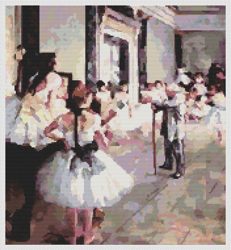 The Dance Class Counted Cross Stitch Pattern Edgar Degas