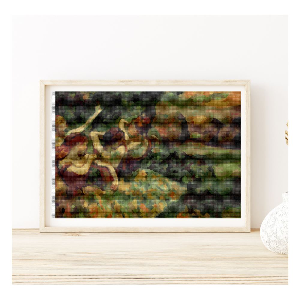 Four Dancers Counted Cross Stitch Pattern Edgar Degas