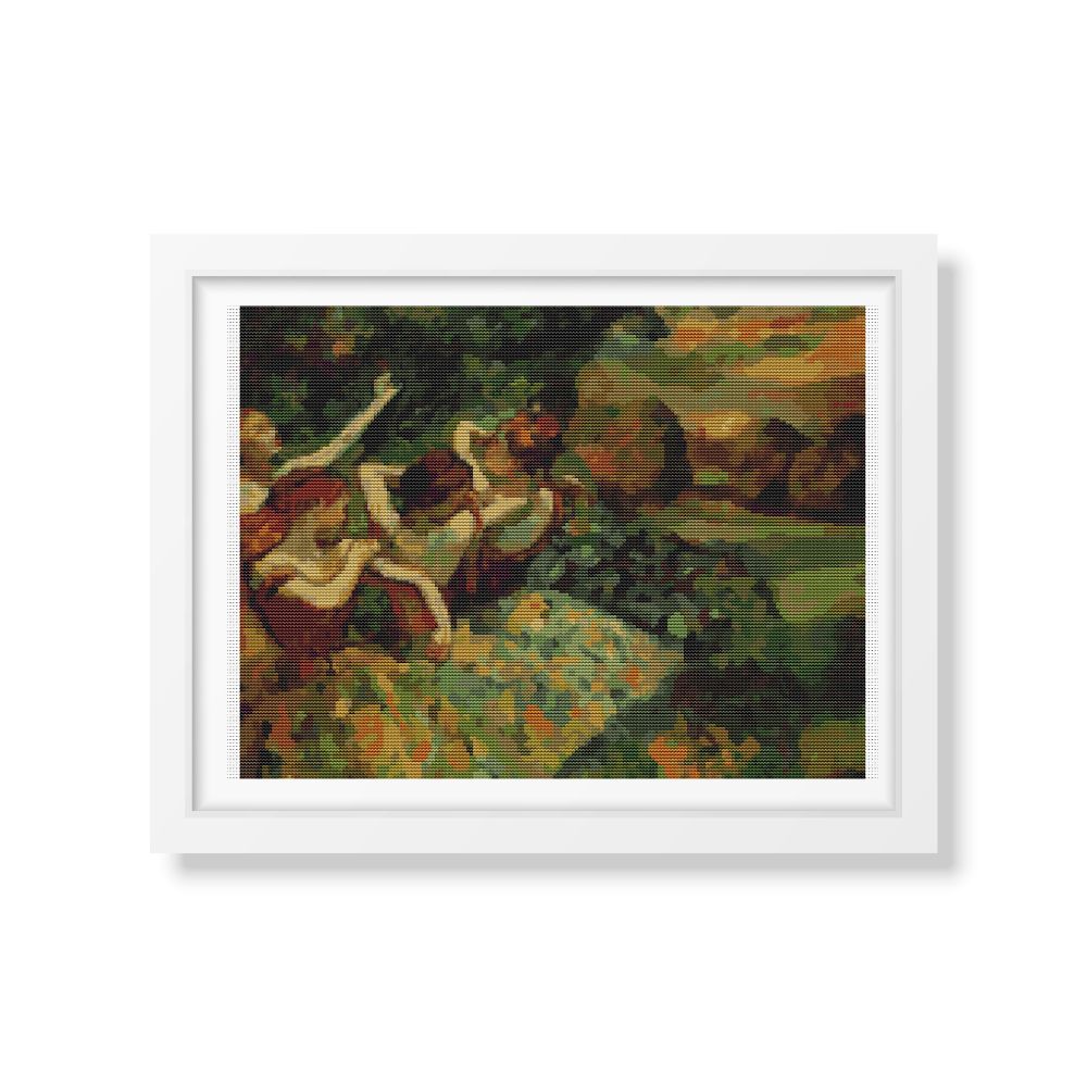 Four Dancers Counted Cross Stitch Pattern Edgar Degas
