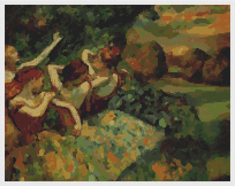 Four Dancers Counted Cross Stitch Pattern Edgar Degas