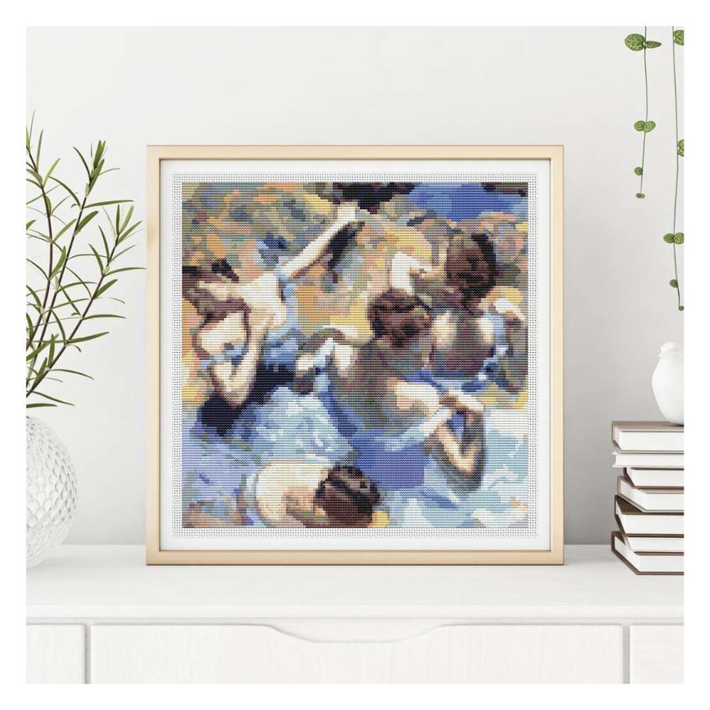 Blue Dancers Counted Cross Stitch Kit Edgar Degas