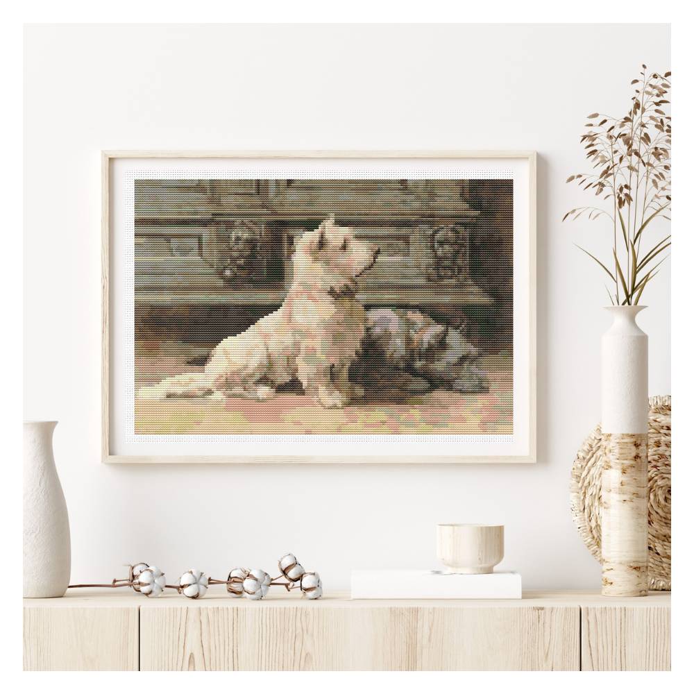 West Highland Terrier Counted Cross Stitch Kit Herbert Dicksee