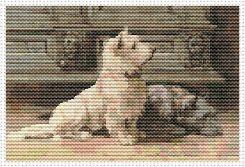 West Highland Terrier Counted Cross Stitch Pattern Herbert Dicksee