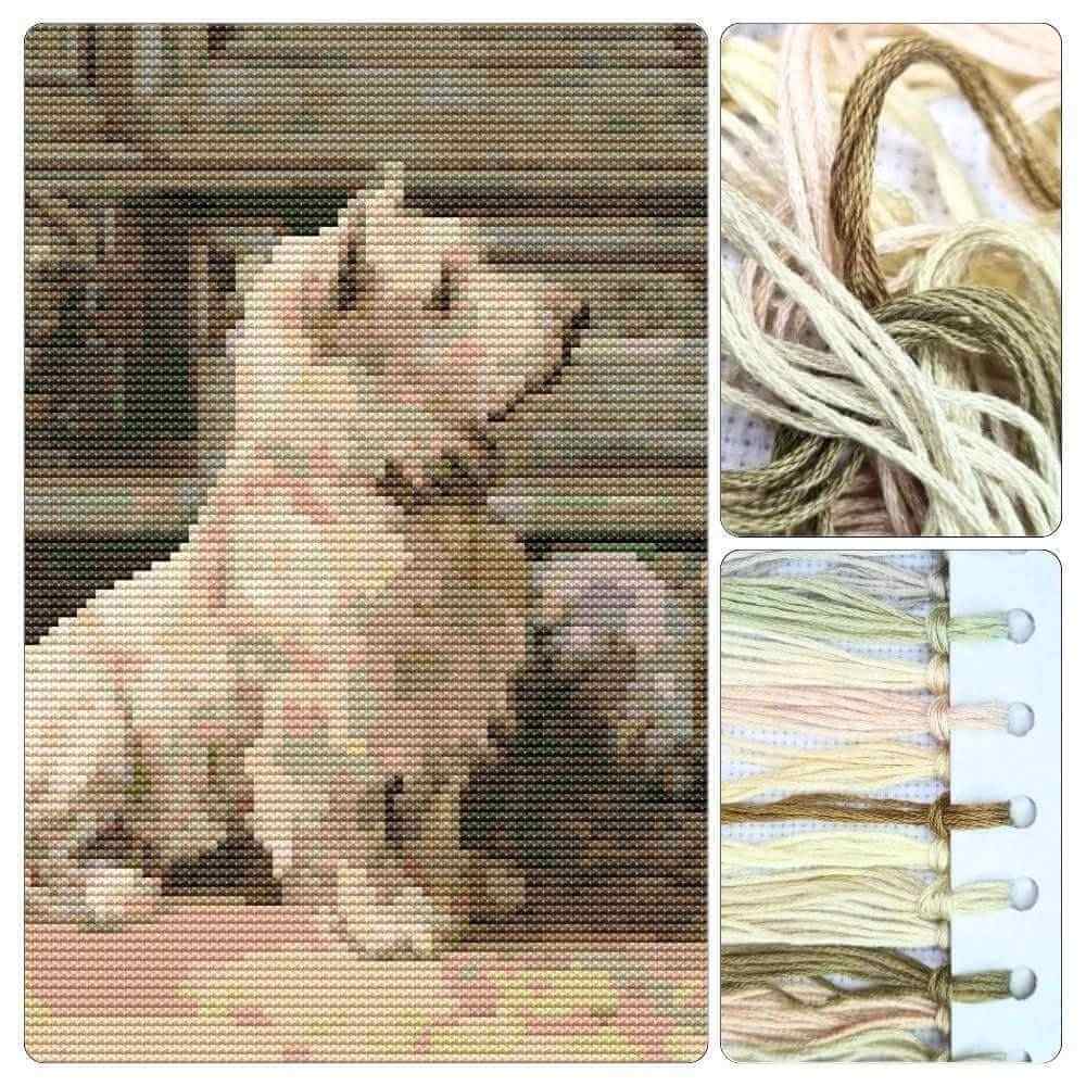 West Highland Terrier Cross Stitch Kit - Premium Cross Stitch Kit - Herbert Dicksee