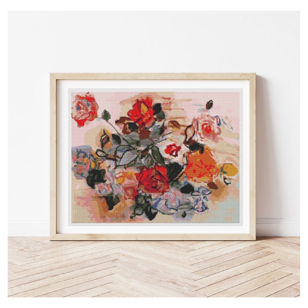 Pink Bunch Counted Cross Stitch Pattern Raoul Dufy