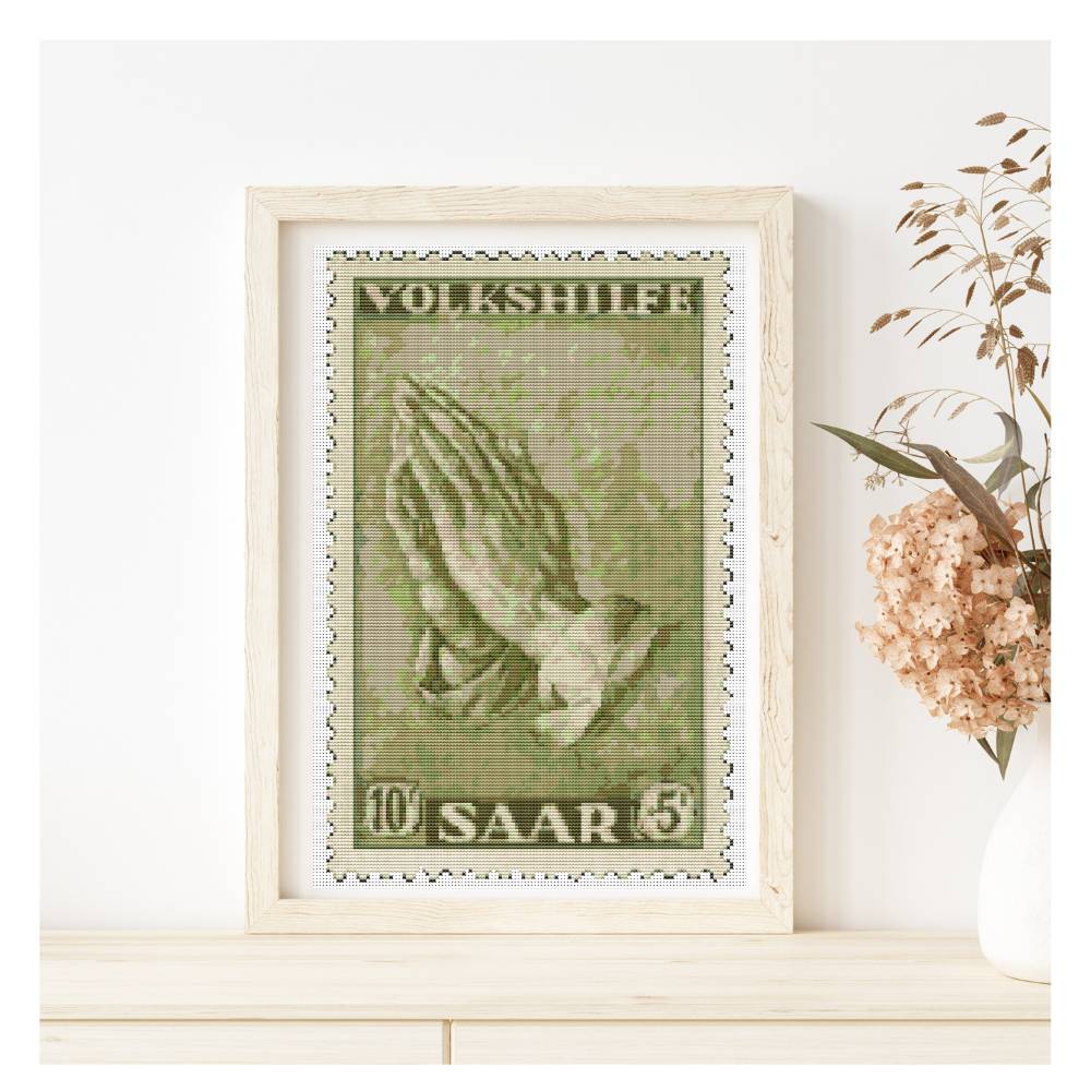 Praying Hands First Issue Stamp Counted Cross Stitch Kit Albrecht Durer