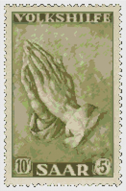 Praying Hands First Issue Stamp Counted Cross Stitch Kit Albrecht Durer