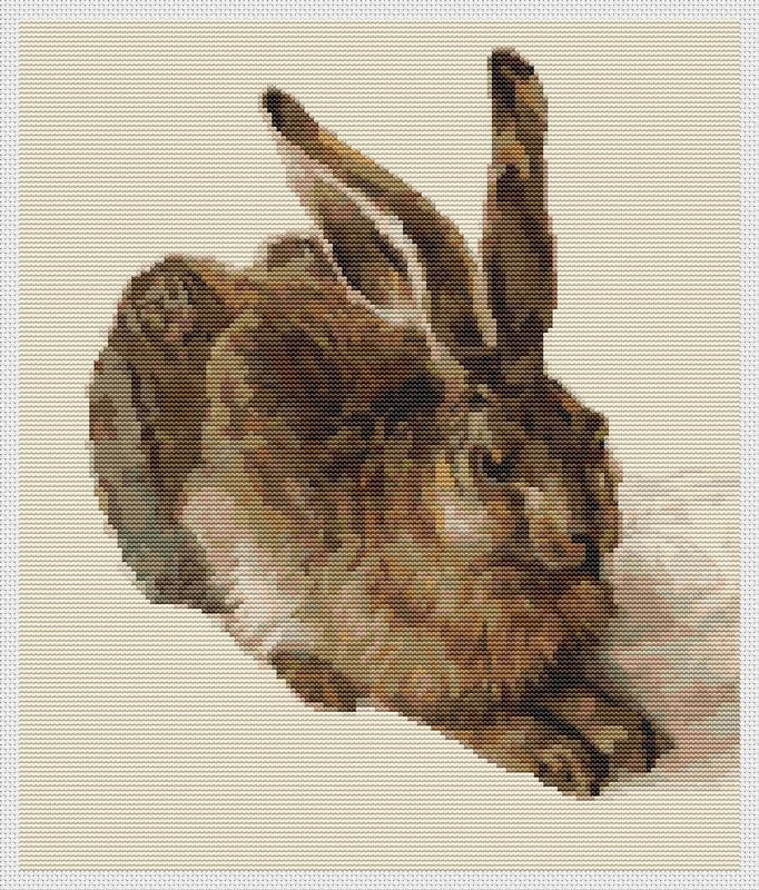 The Young Hare Counted Cross Stitch Kit Albrecht Durer