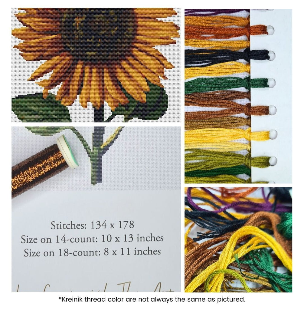 Sunflower Counted Cross Stitch Kit Daniel Froesch