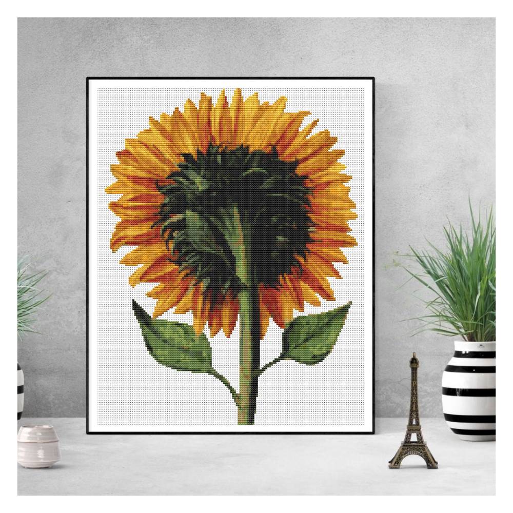 Sunflower Seen from the Back Counted Cross Stitch Kit Daniel Froesch