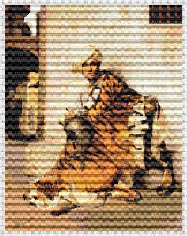 Pelt Merchant of Cairo Counted Cross Stitch Kit Jean Leon Gerome