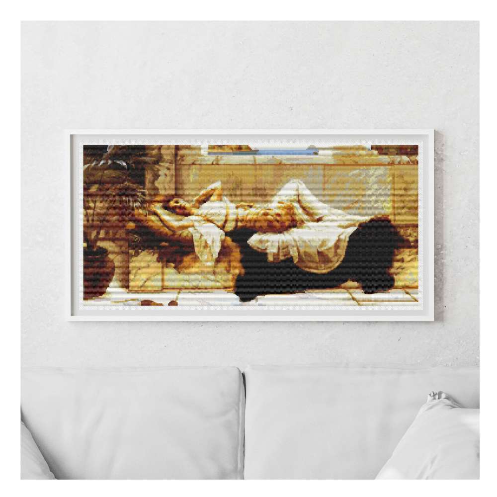 Reclining Girl Counted Cross Stitch Kit John William Godward