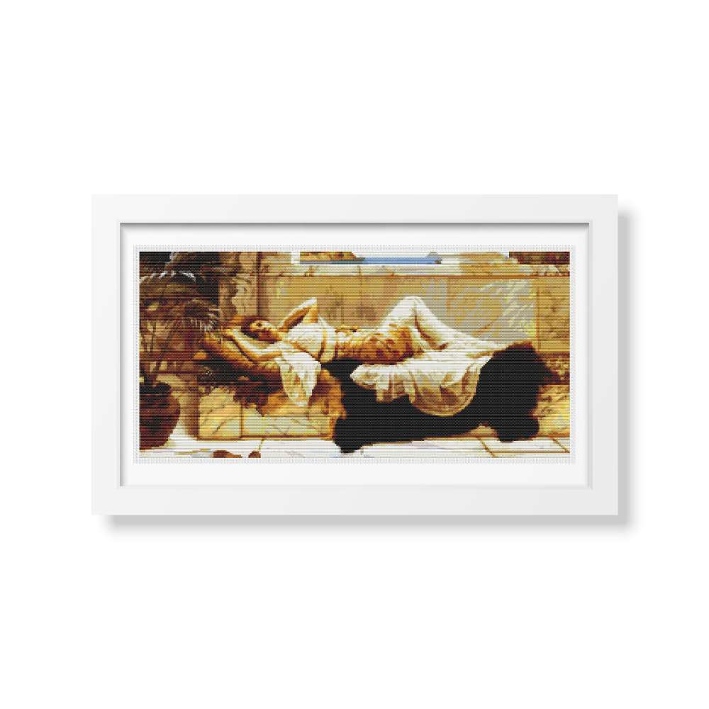 Reclining Girl Counted Cross Stitch Kit John William Godward