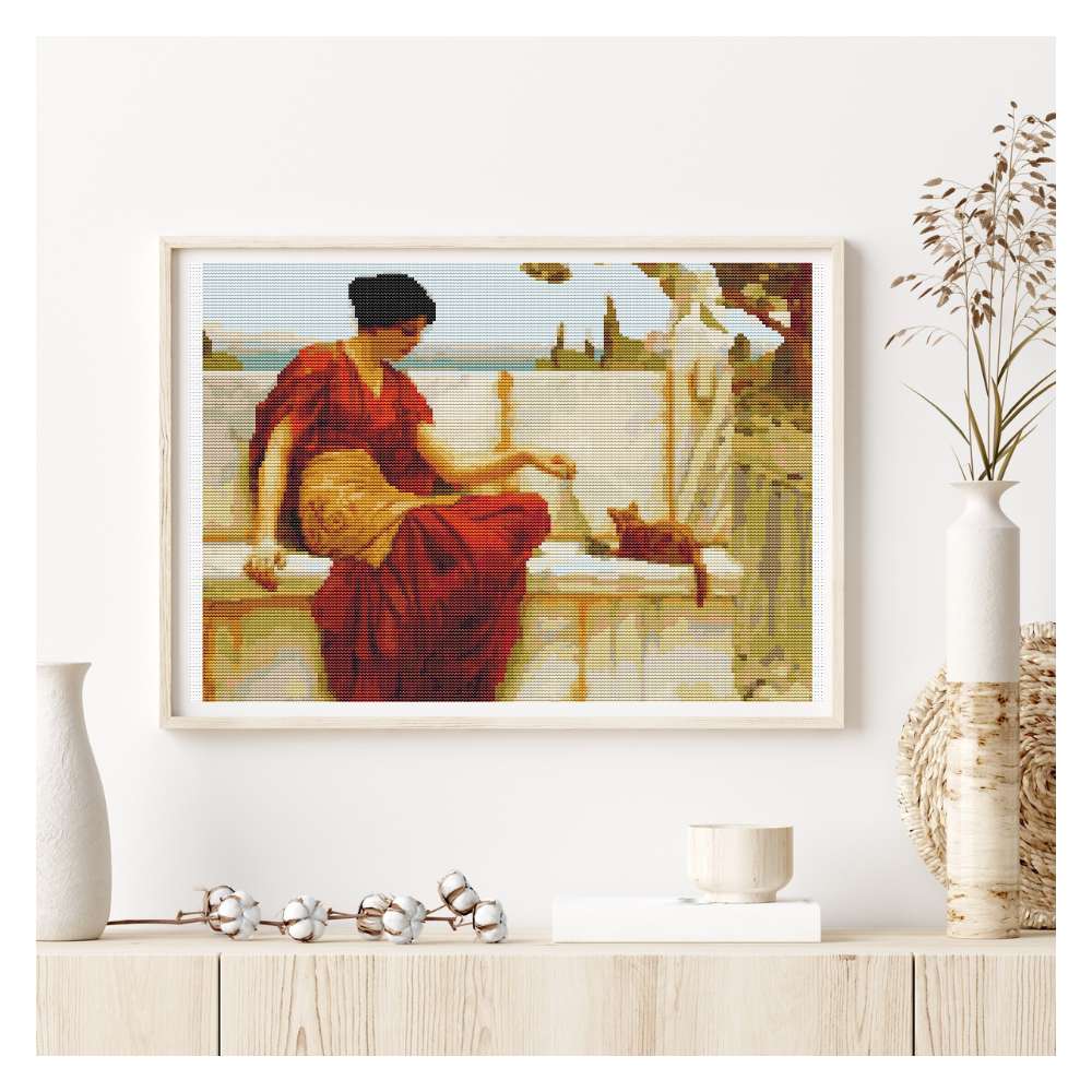 The Tease Counted Cross Stitch Kit John William Godward