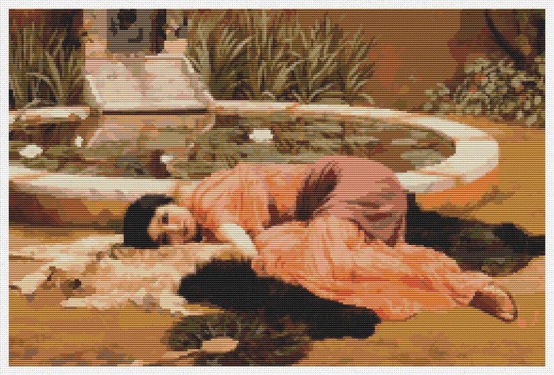 Sweet Nothings Counted Cross Stitch Pattern John William Godward