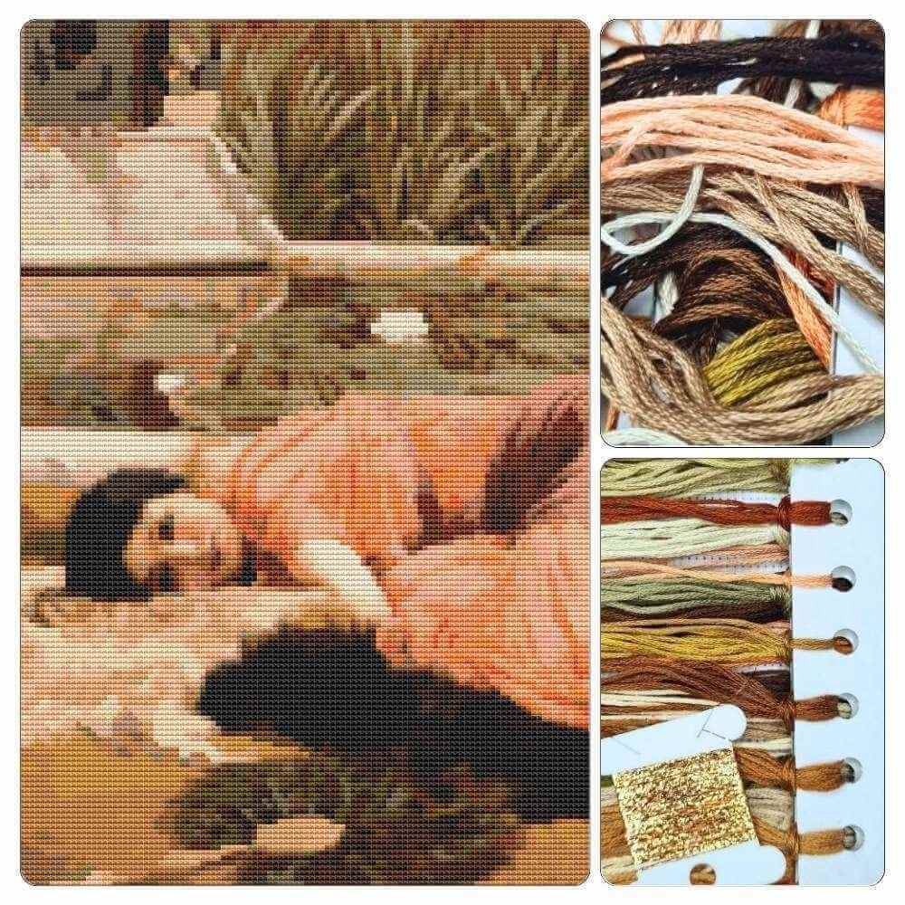 Sweet Nothings Cross Stitch Kit - Premium Cross Stitch Kit - John William Godward