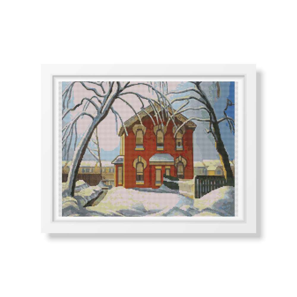 Red House Counted Cross Stitch Pattern Lawren Harris