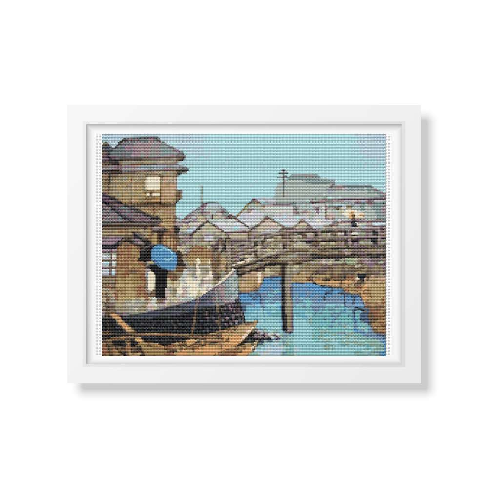 Ryoshimashi Counted Cross Stitch Kit Kawase Hasui