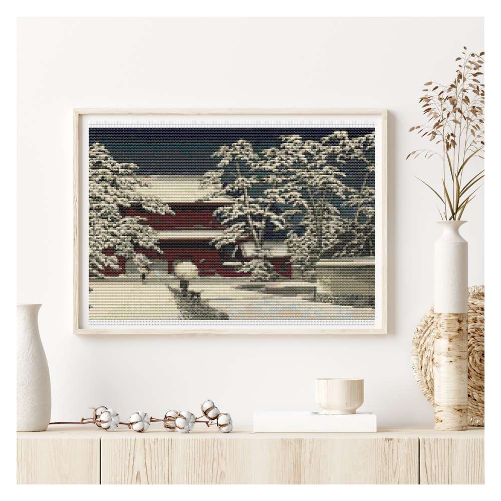 Kamibashi Counted Cross Stitch Kit Kawase Hasui