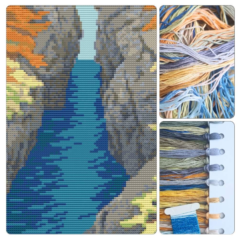 Autumn Counted Cross Stitch Kit Kawase Hasui