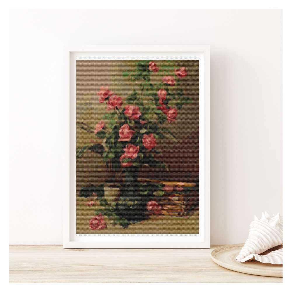 Roses Counted Cross Stitch Pattern Martin Johnson Heade