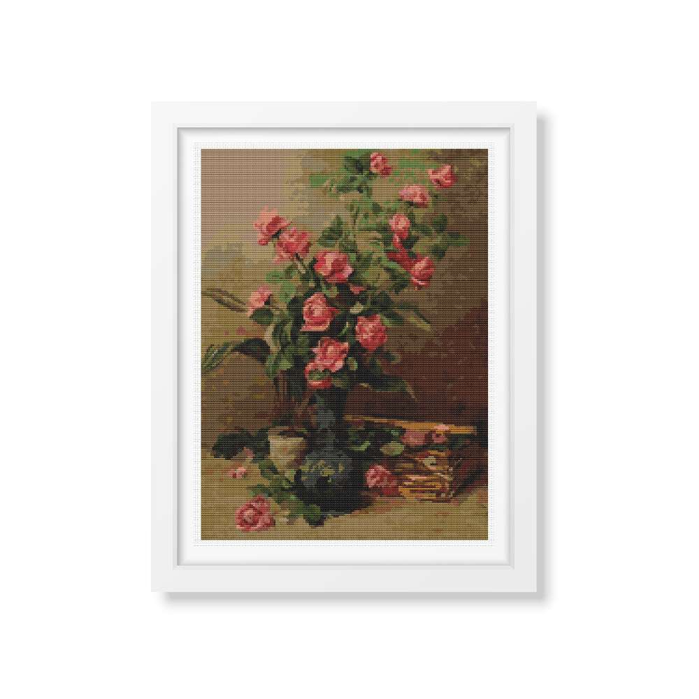 Roses Counted Cross Stitch Pattern Martin Johnson Heade