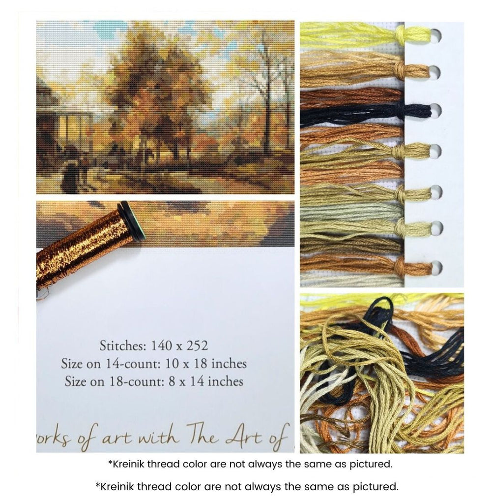 An October Day Counted Cross Stitch Kit Edward Lamson Henry