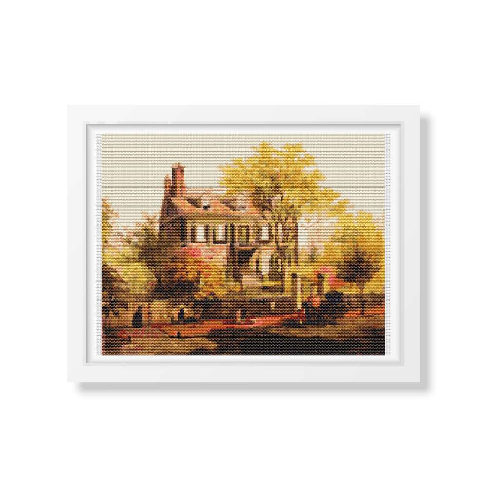 John Hancock's House Counted Cross Stitch Pattern Edward Lamson Henry