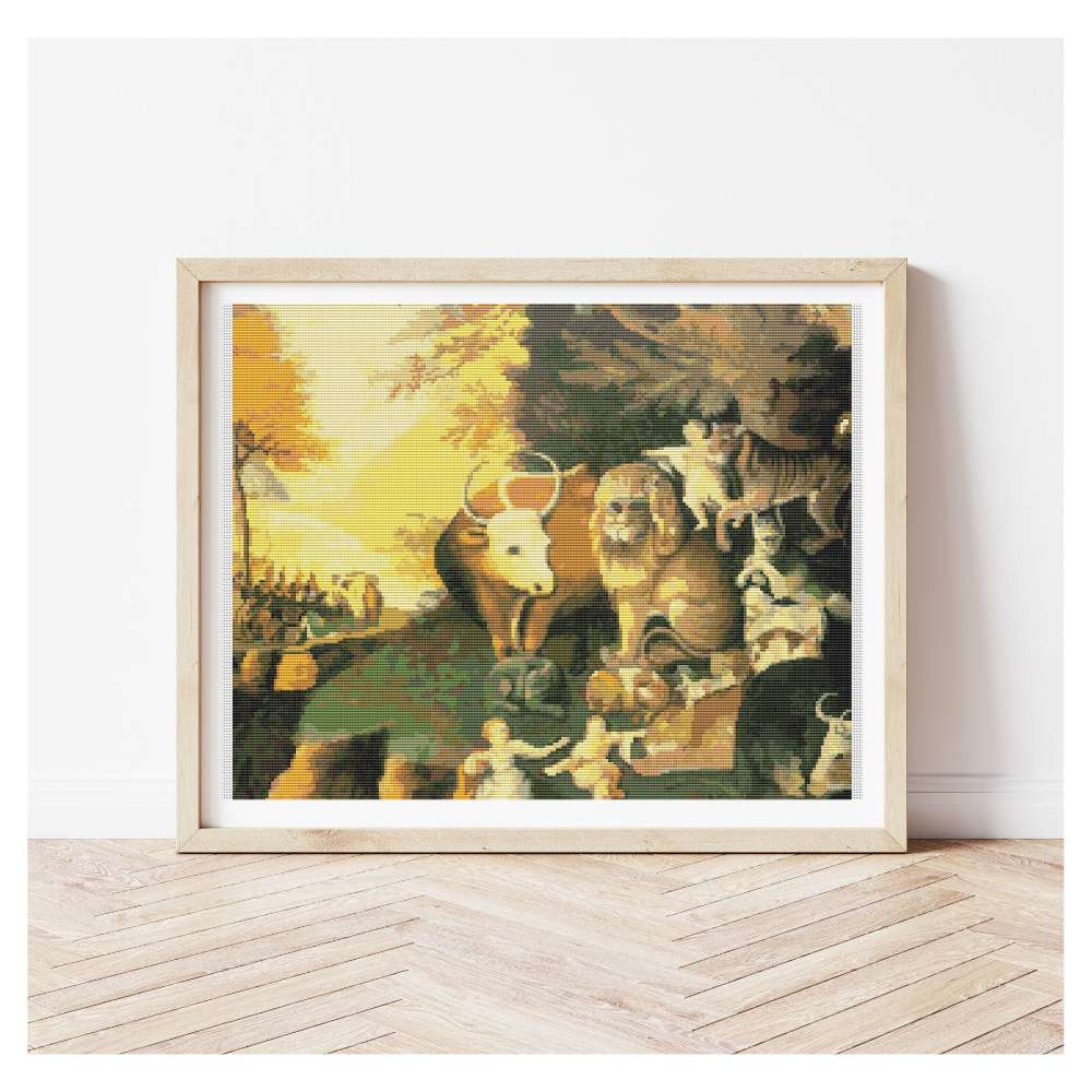 Peaceable Kingdom Counted Cross Stitch Pattern Edward Hicks
