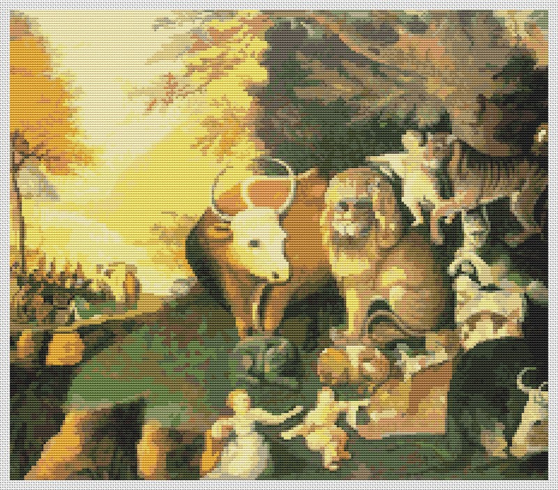 Peaceable Kingdom Counted Cross Stitch Kit Edward Hicks