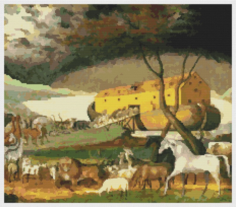 Noah's Ark Counted Cross Stitch Pattern Edward Hicks