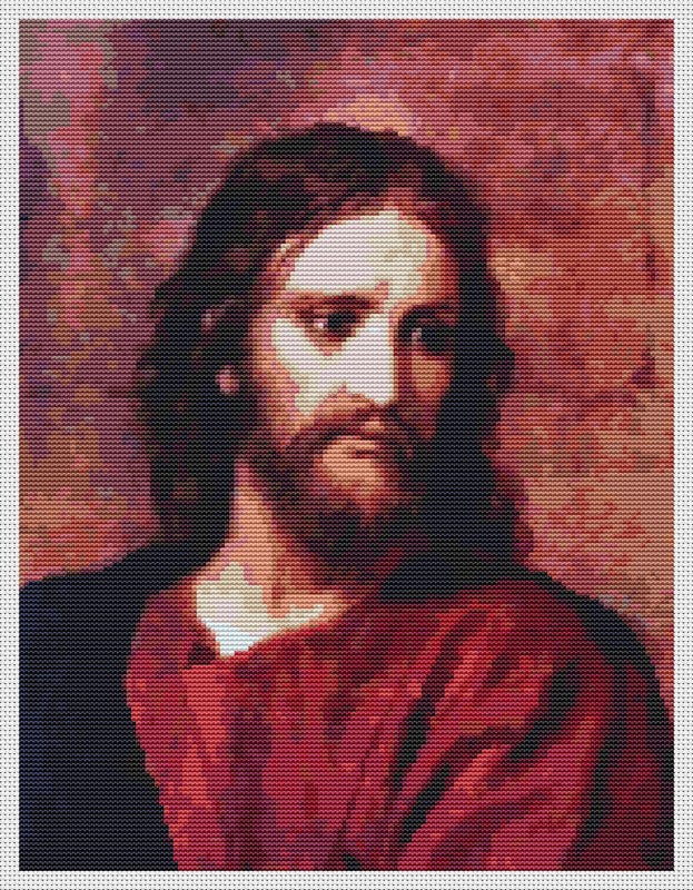 Christ at Thirty Three Counted Cross Stitch Pattern Heinrich Hofmann