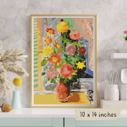 Grand Bouquet Cross Stitch Kit - Premium Cross Stitch Kit - Moise Kisling