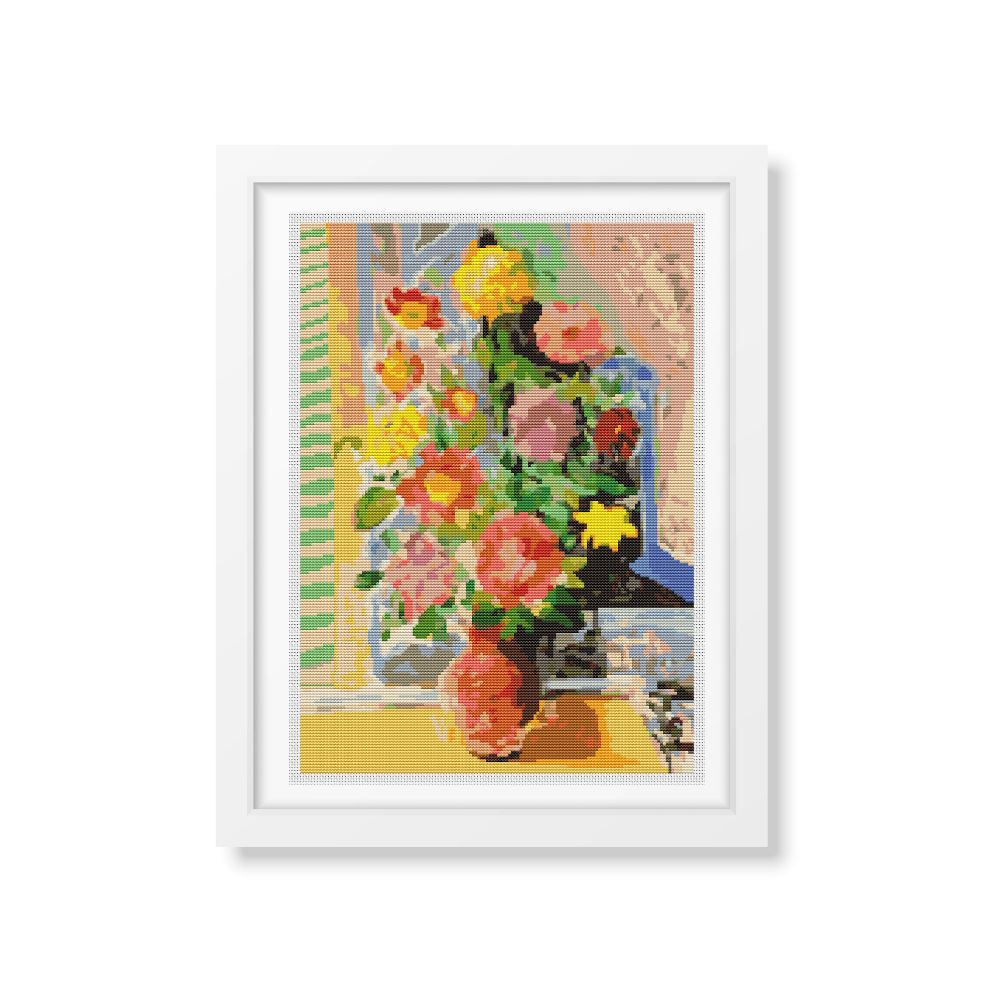 Grand Bouquet Counted Cross Stitch Pattern Moise Kisling