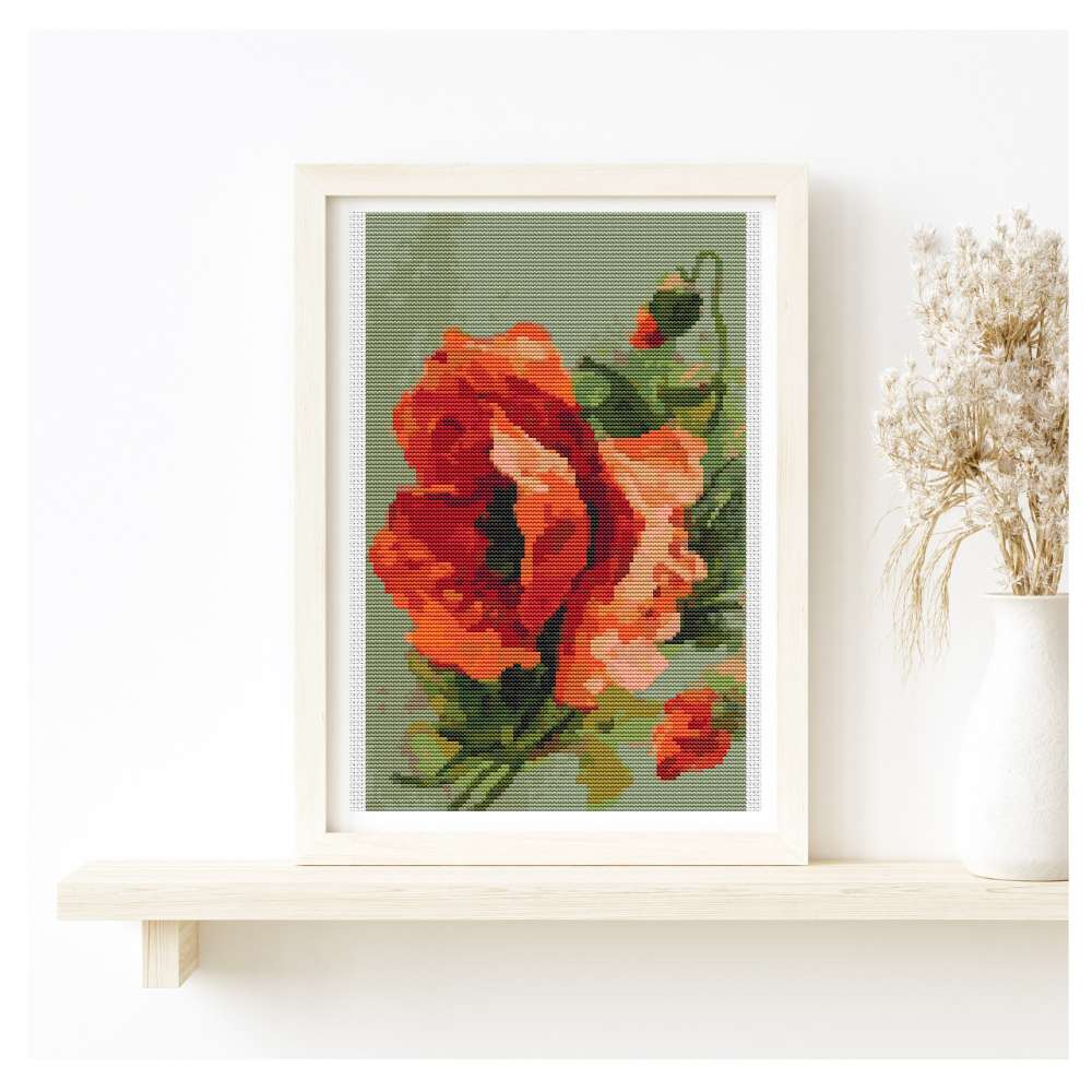 Poppies Counted Cross Stitch Kit Catherine Klein
