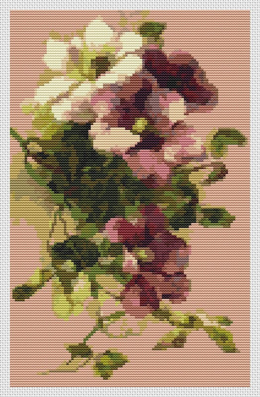 Clematis Counted Cross Stitch Kit Catherine Klein