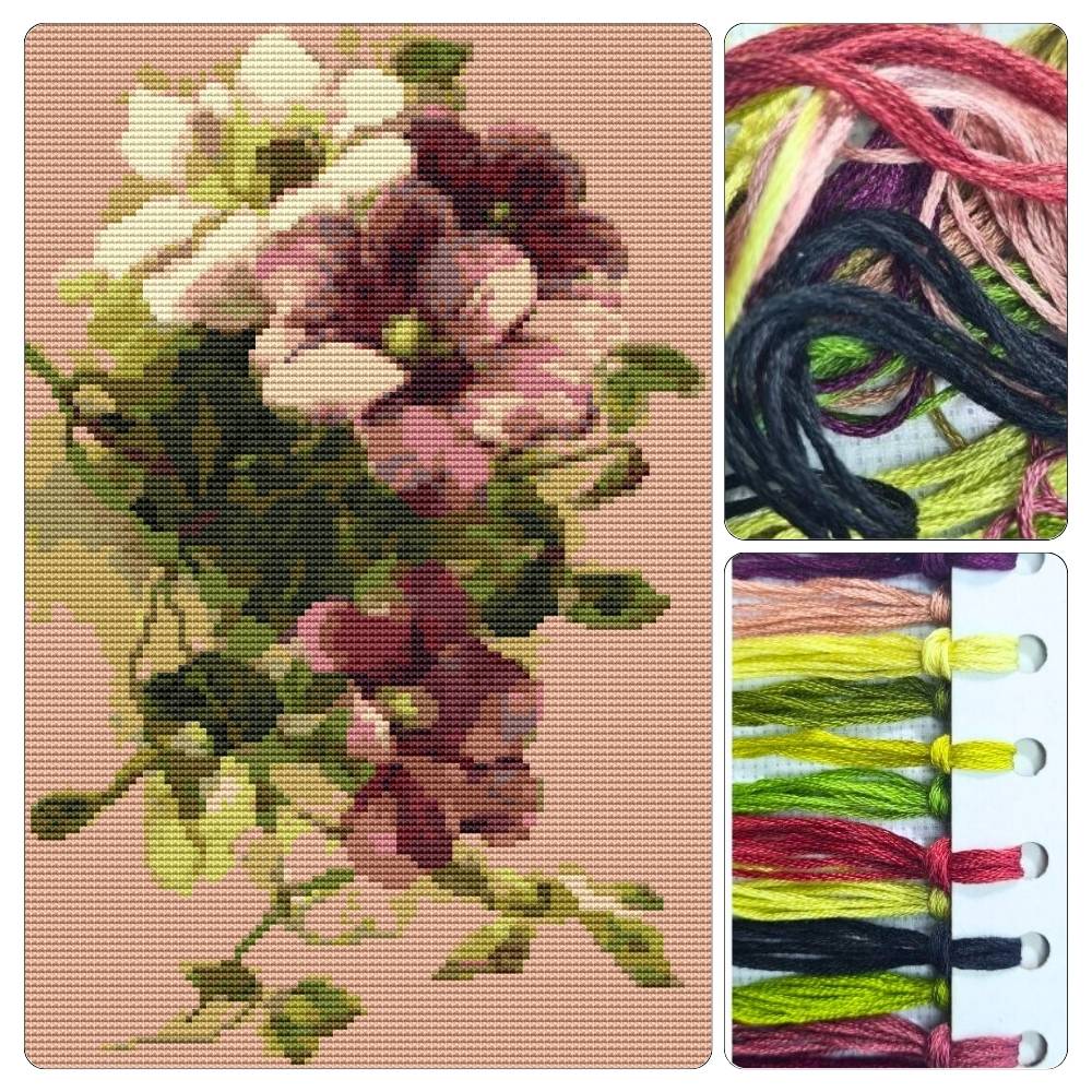 Clematis Counted Cross Stitch Kit Catherine Klein