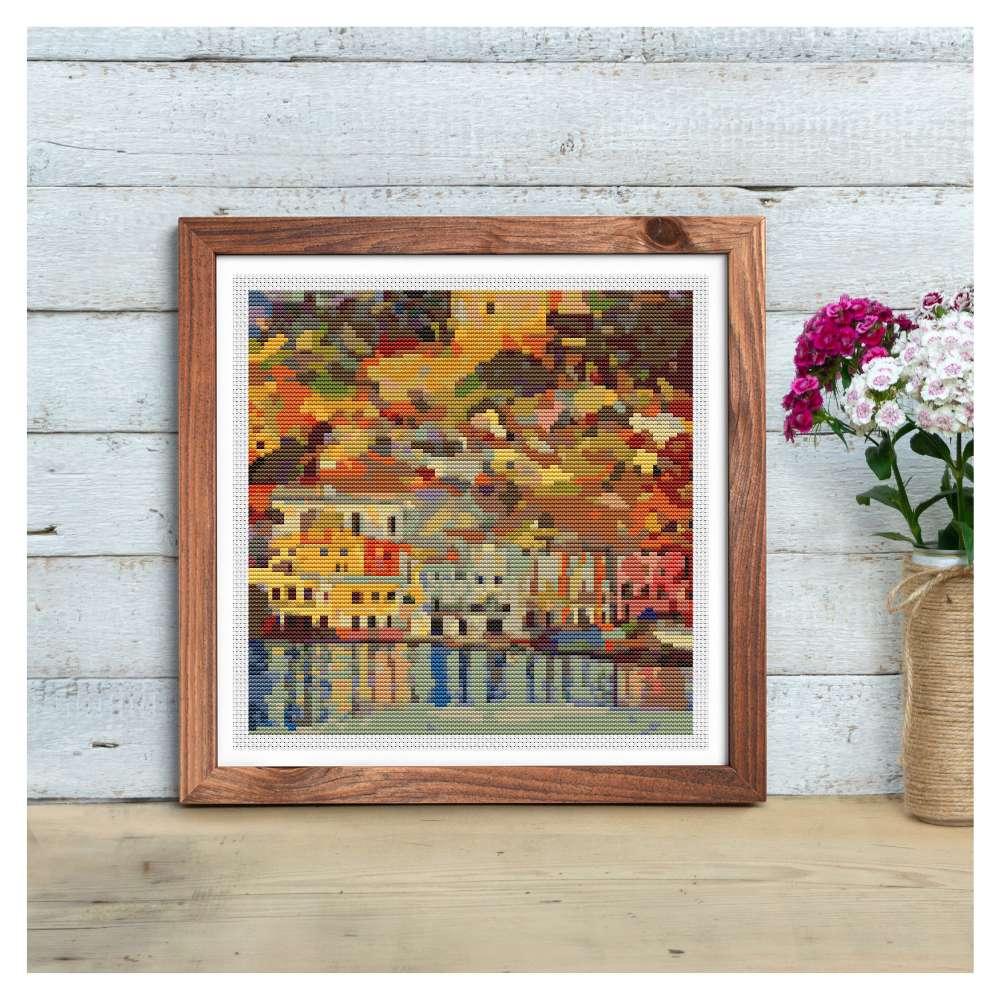 Malcesine Counted Cross Stitch Pattern Gustav Klimt