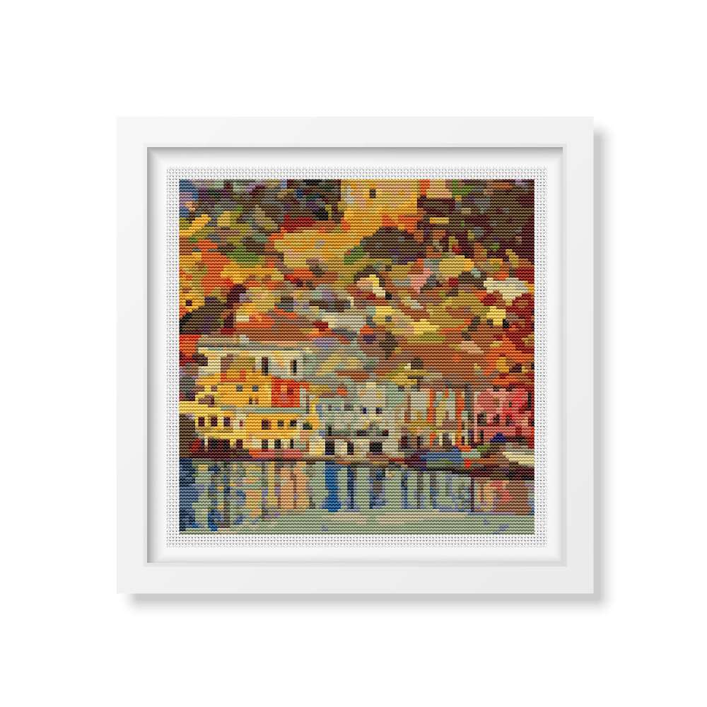 Malcesine Counted Cross Stitch Kit Gustav Klimt