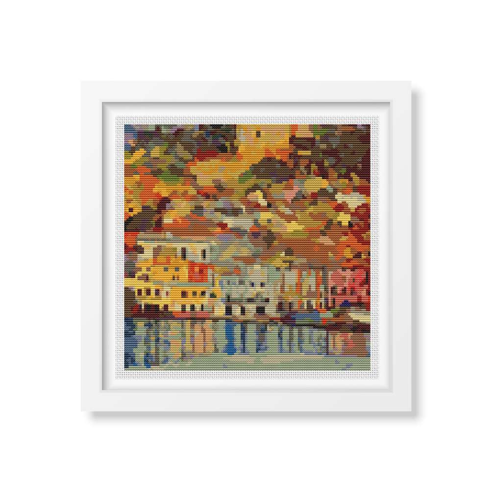 Malcesine Counted Cross Stitch Pattern Gustav Klimt